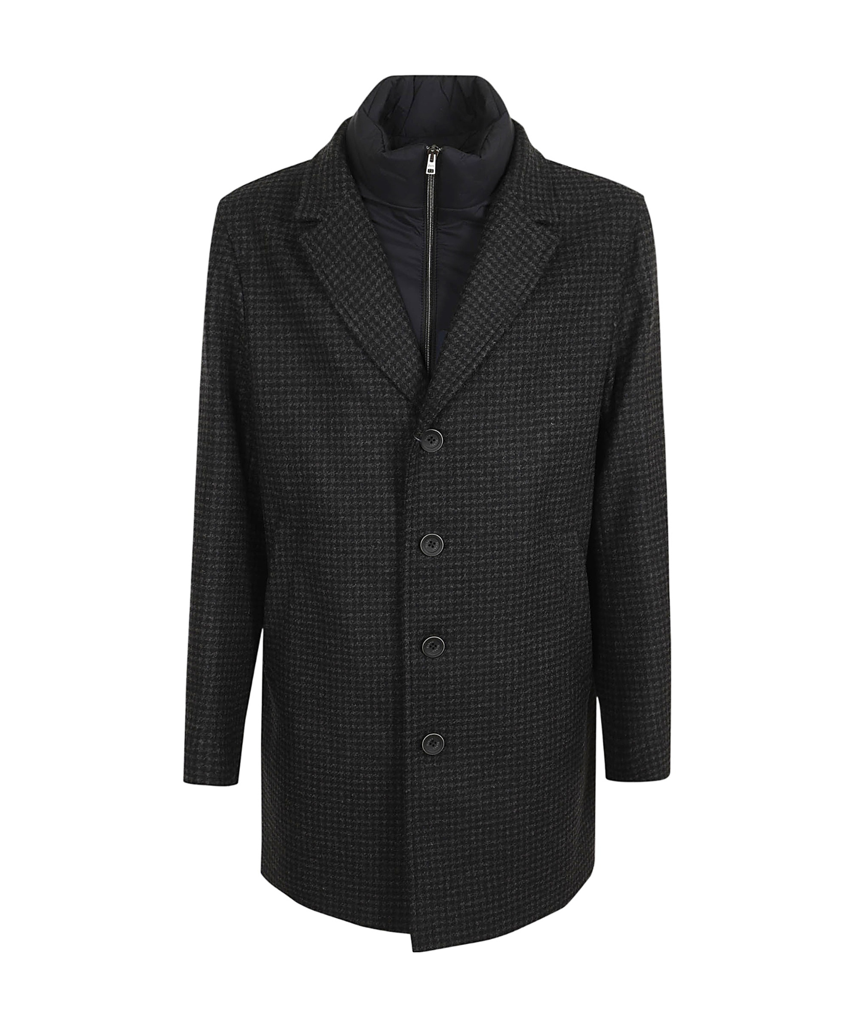 Herno Ca000200u.33436r-9394 Nero Grigio In Black