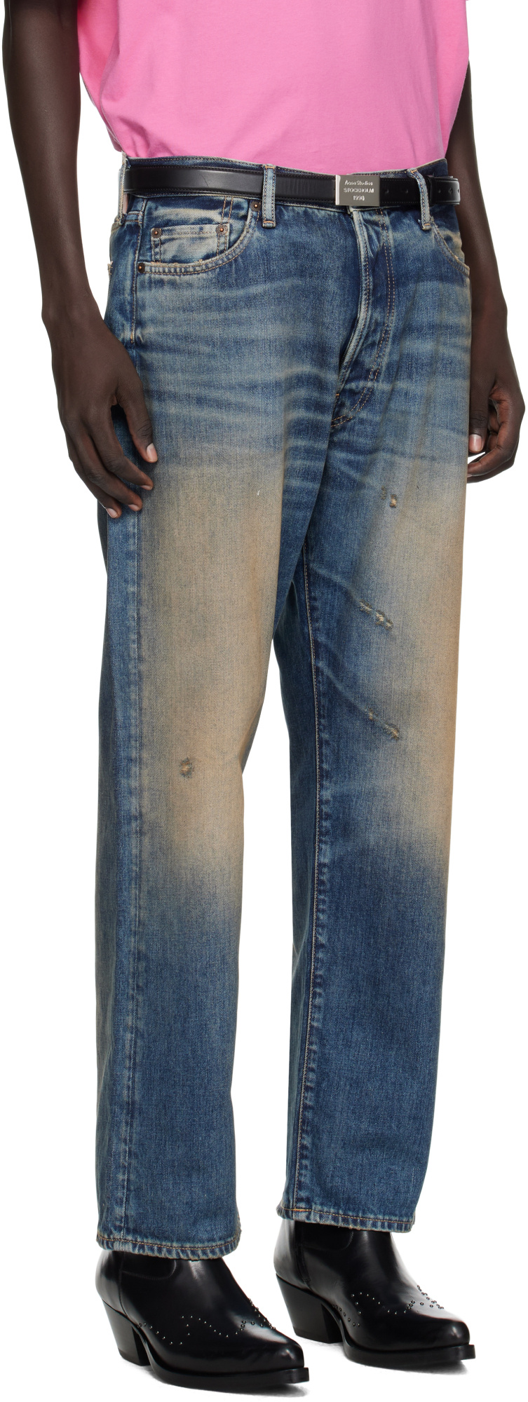 Acne Studios Multi-pocket Jeans In Blue