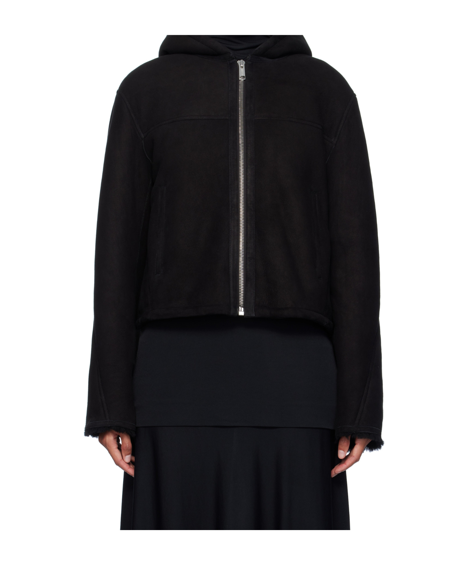 Yves Salomon Long-sleeved Casual Jacket In Black