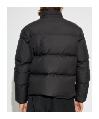 Giorgio Armani Logo-embroidered Quilted Jacket In Black