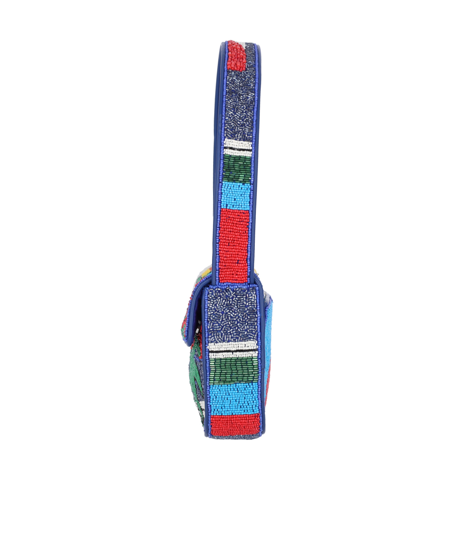 STAUD STAUD TOMMY BEAD-EMBELLISHED FOLDOVER TOP SHOULDER BAG