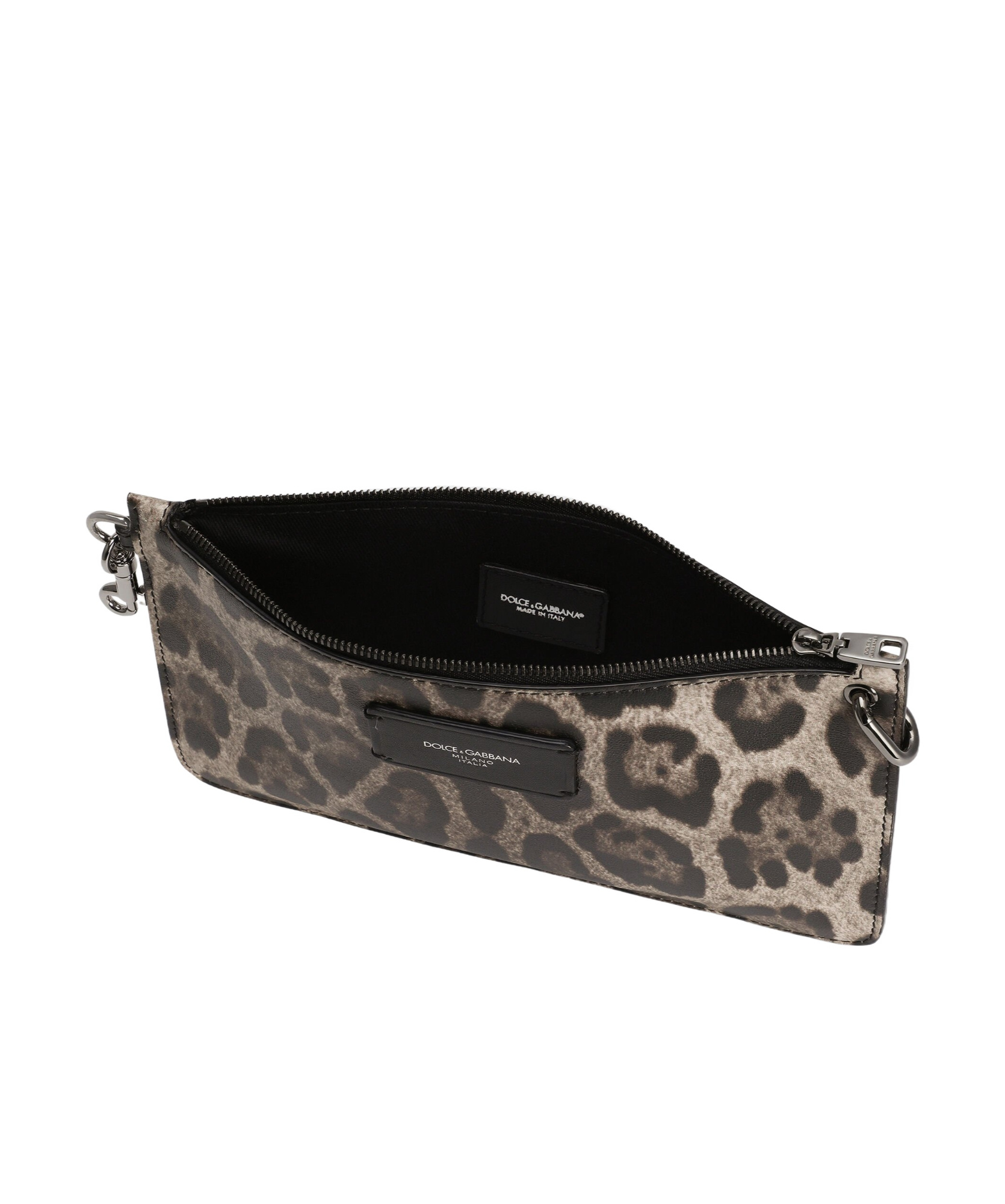 Dolce & Gabbana Leopard-print Toiletry Bag In Multicolor