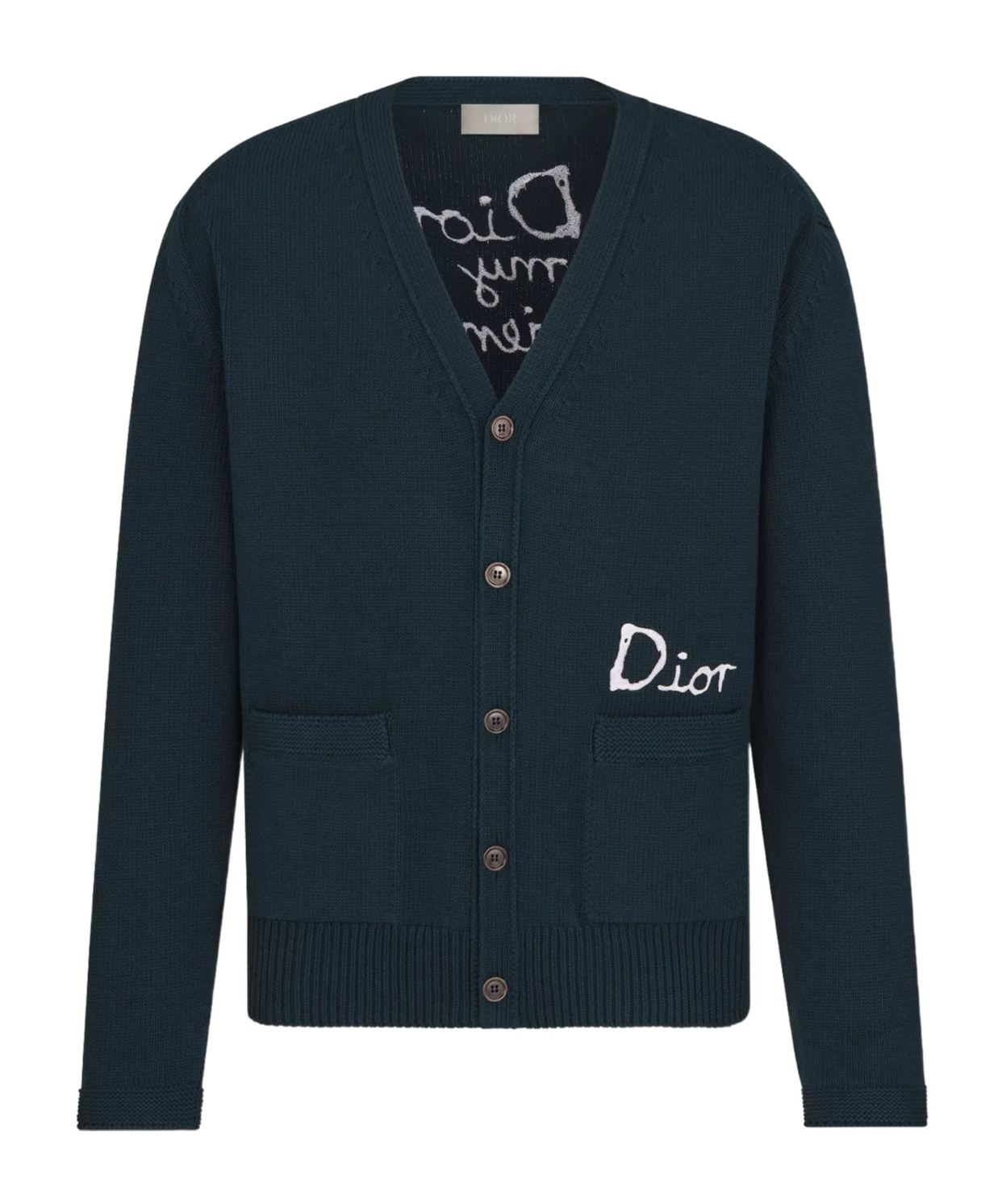 Dior Long-sleeved Cardigan In Black