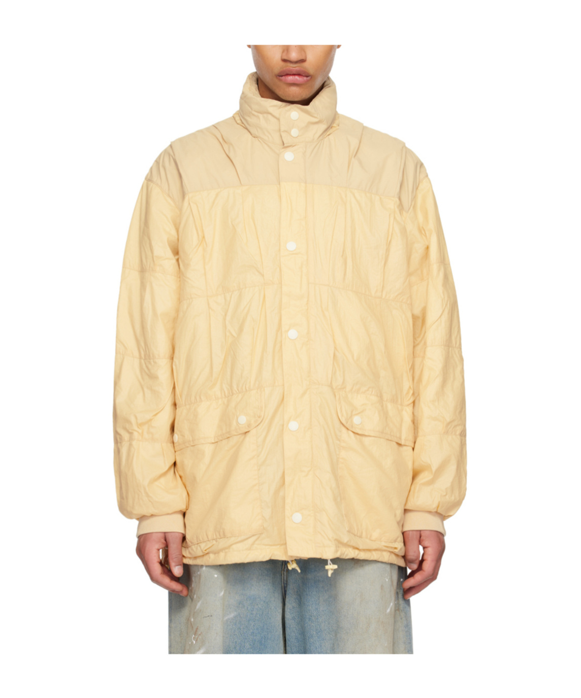 Our Legacy Adjustable Drawstring Technical Fabric Jacket In Yellow