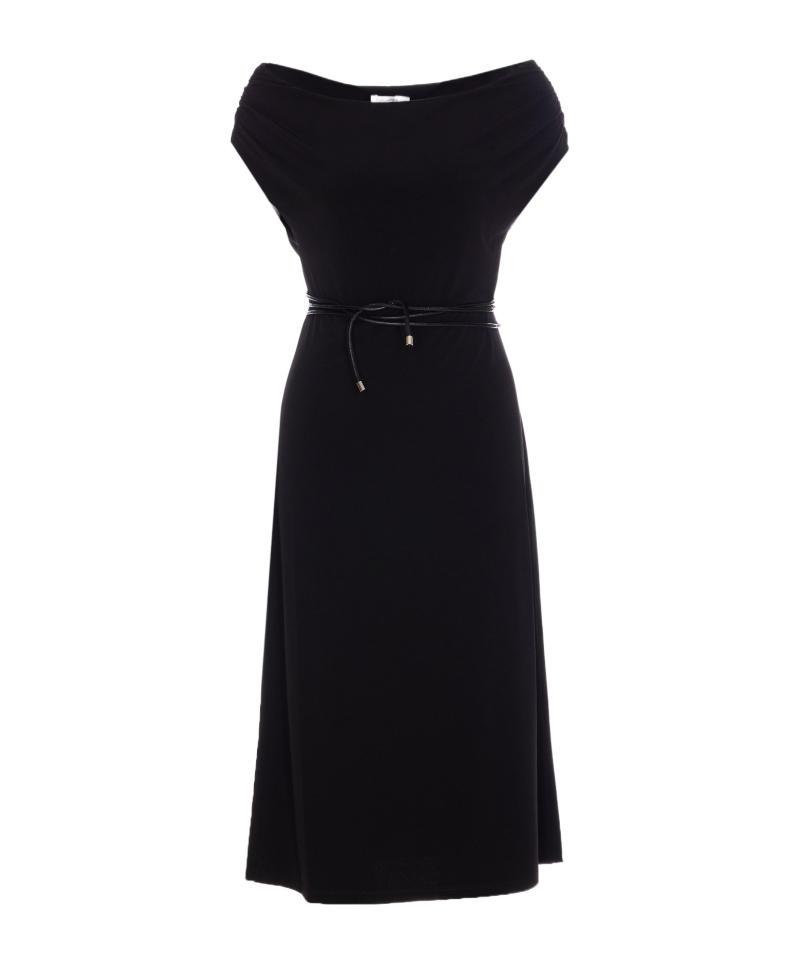 Patrizia Pepe Belted Midi Dress In Black