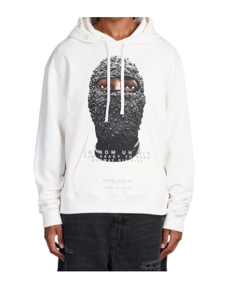 Ih Nom Uh Nit Future Mask Hoodie In White