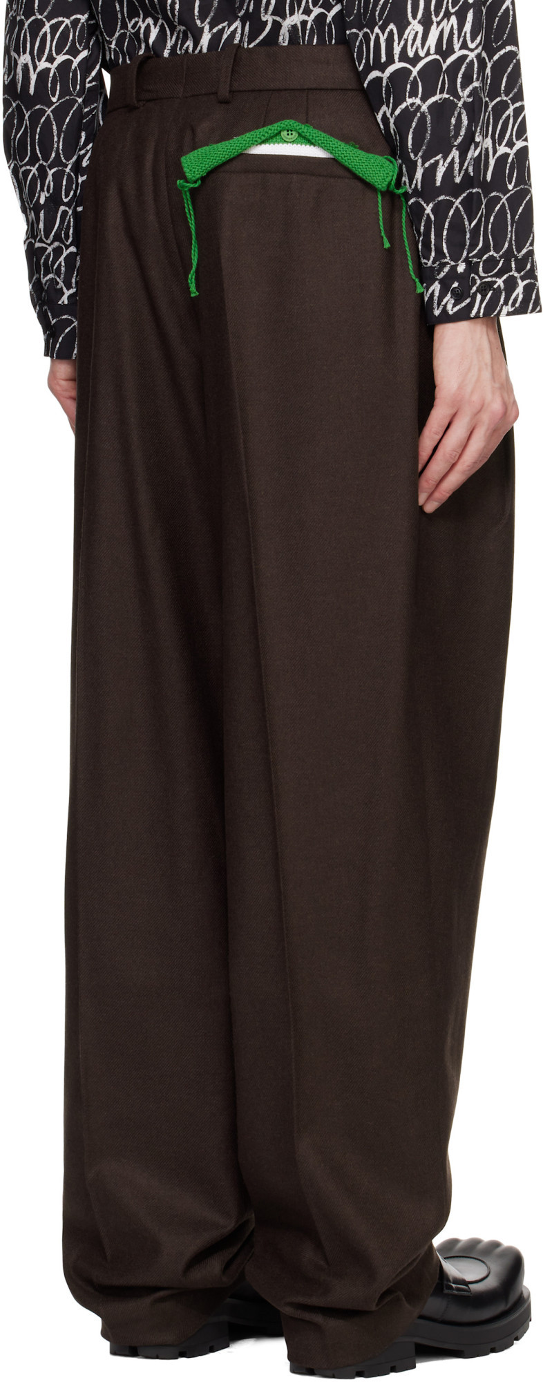 Charles Jeffrrey Loverboy Pleated Trousers In Black