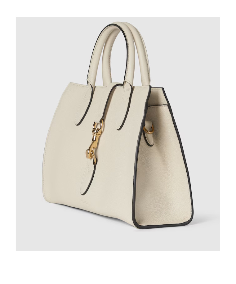 Gucci Medium Shoulder Bag With Hooks And Buckles In White