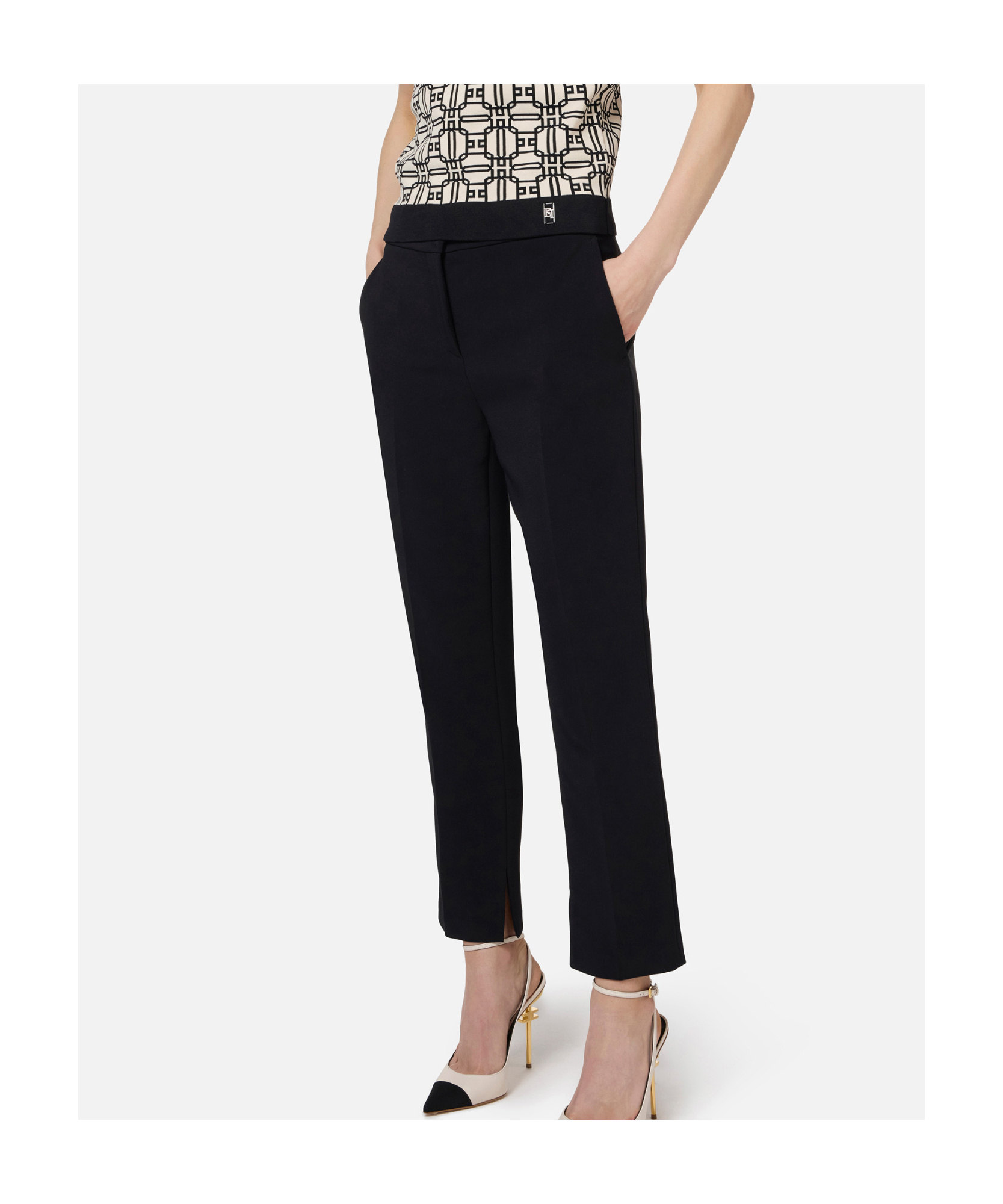 Elisabetta Franchi Pantalone In Black