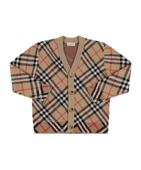 Burberry Checked Knitted Cardigan