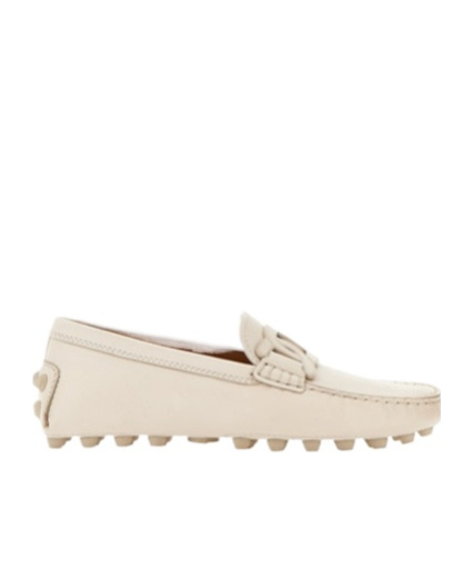 Tod's Round-head Flat Shoes In Nude