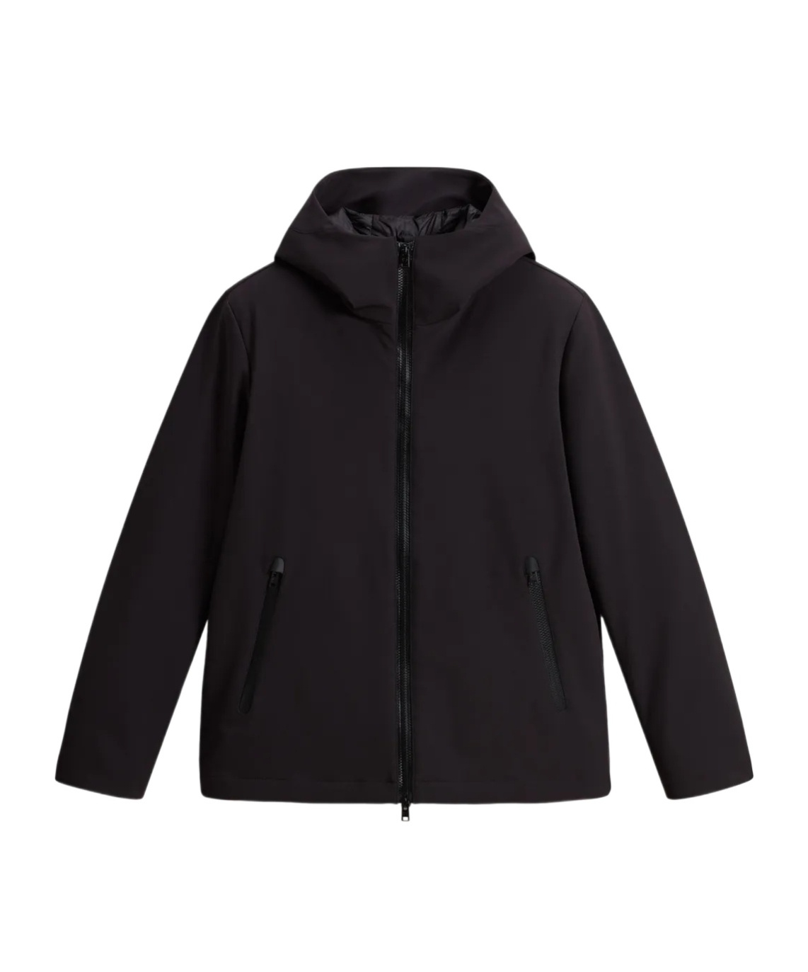Woolrich Pacific Jacket In Black Softshell In Black