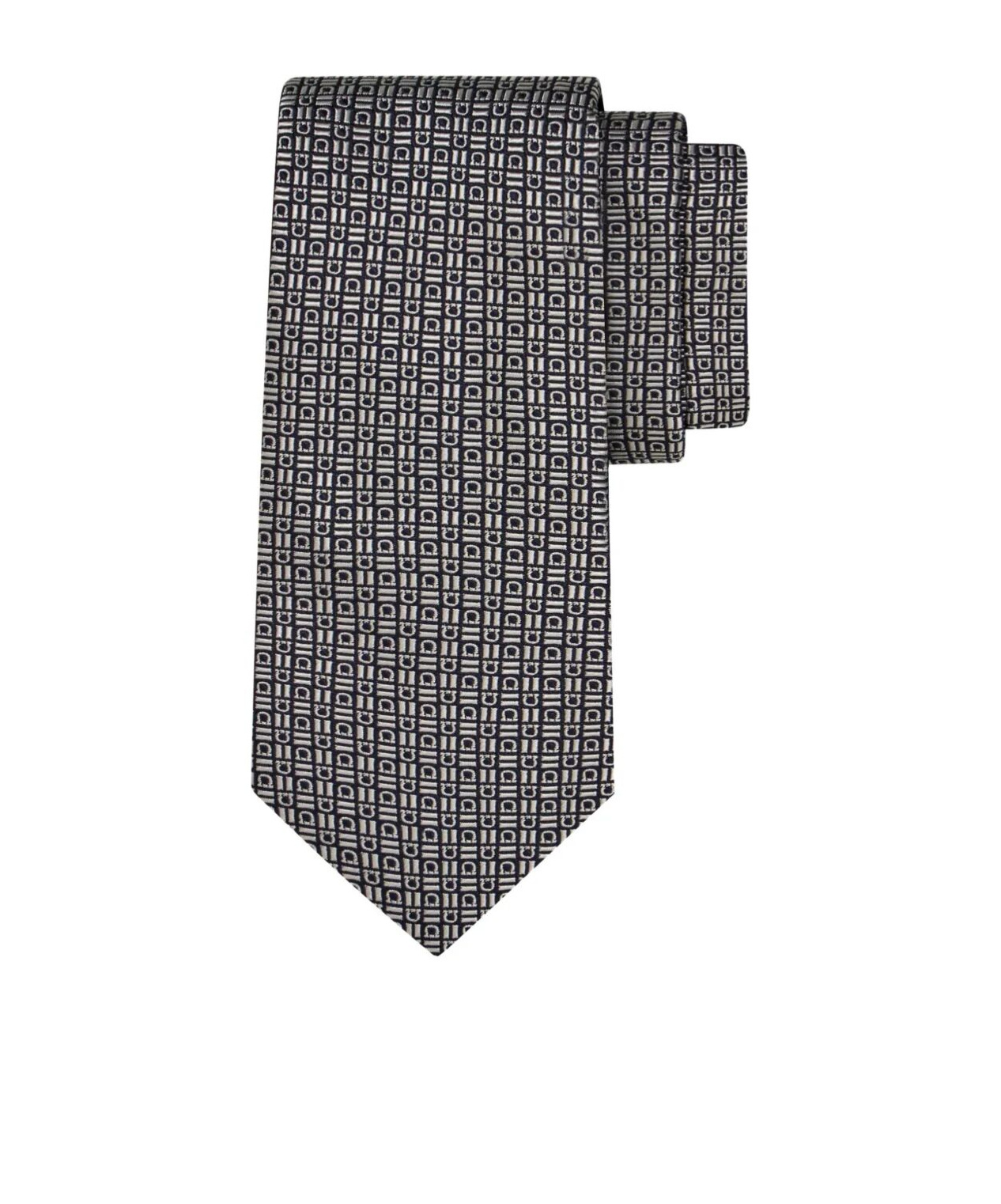 Ferragamo Alassio Silk Tie In Black