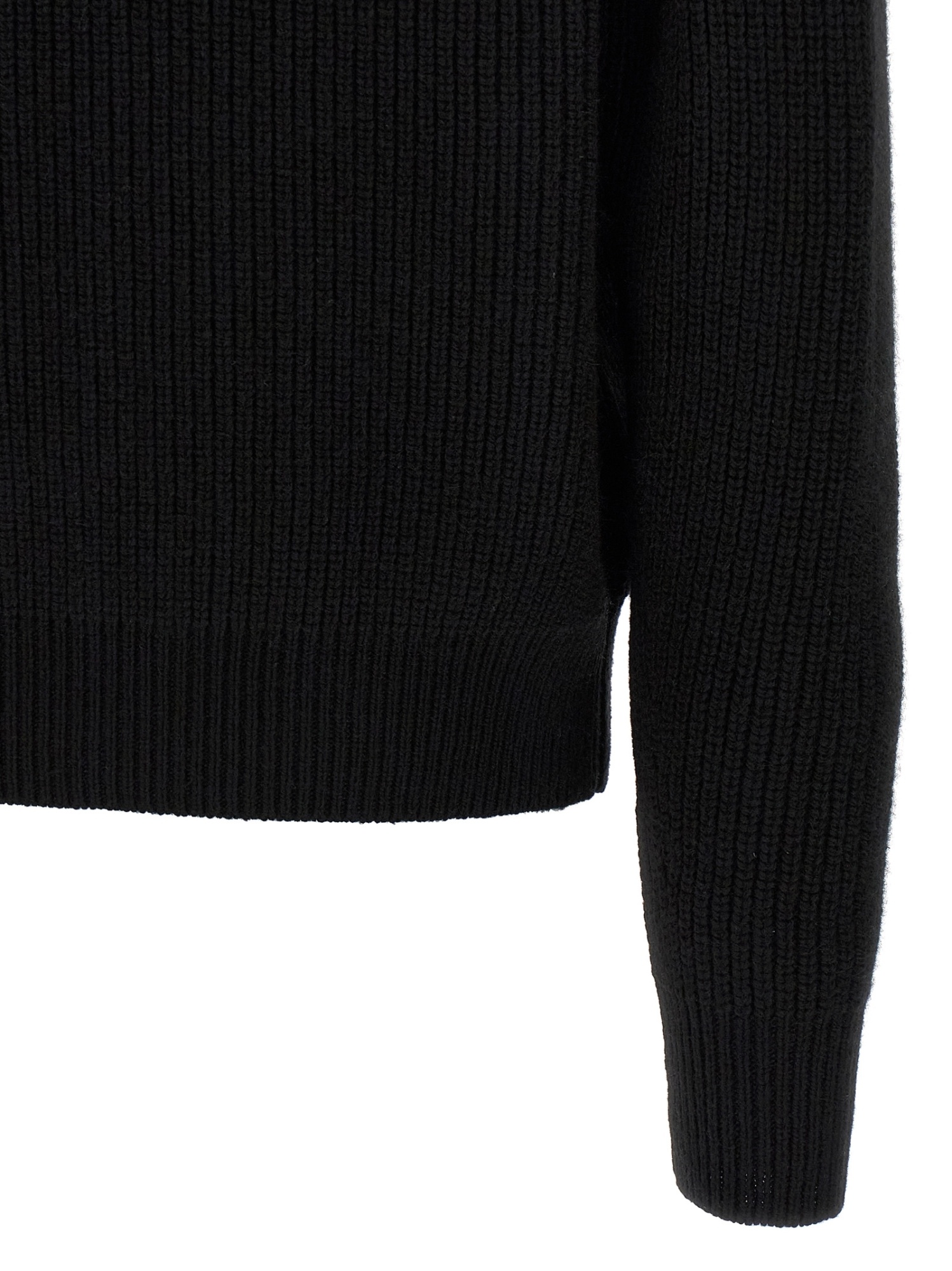 Tom Ford Slim-fit Ribbed Wool And Cashmere-blend Zip-up Cardigan In Black