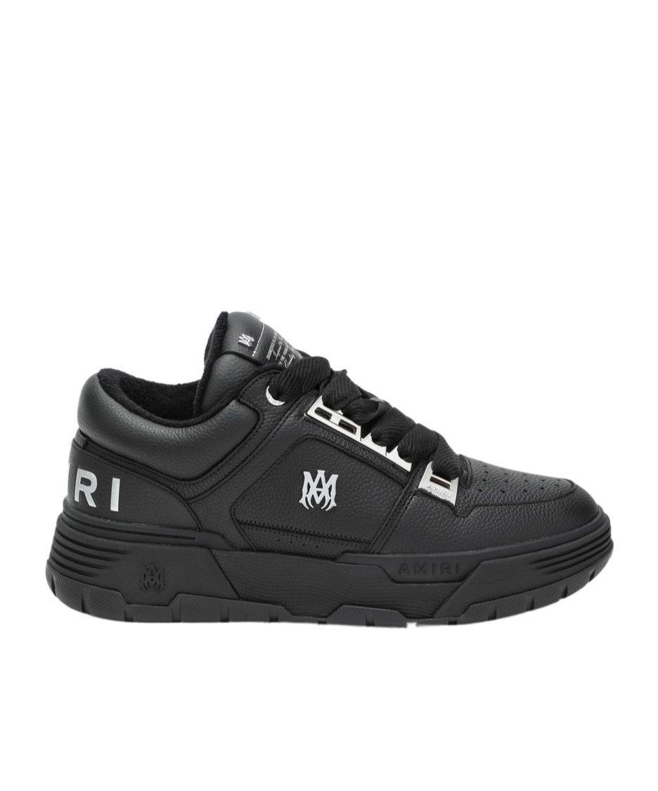 Amiri Black Sneakers With Logo Patch On The Side And Logo Lettering On The Rear In Leather Man In Black