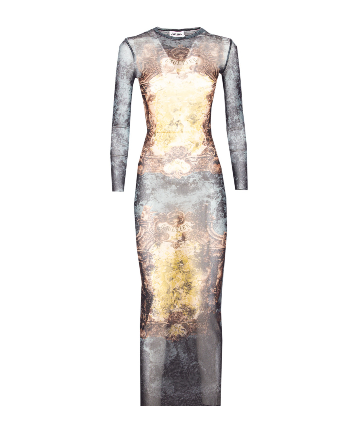 Jean Paul Gaultier Printed Dress In Gray