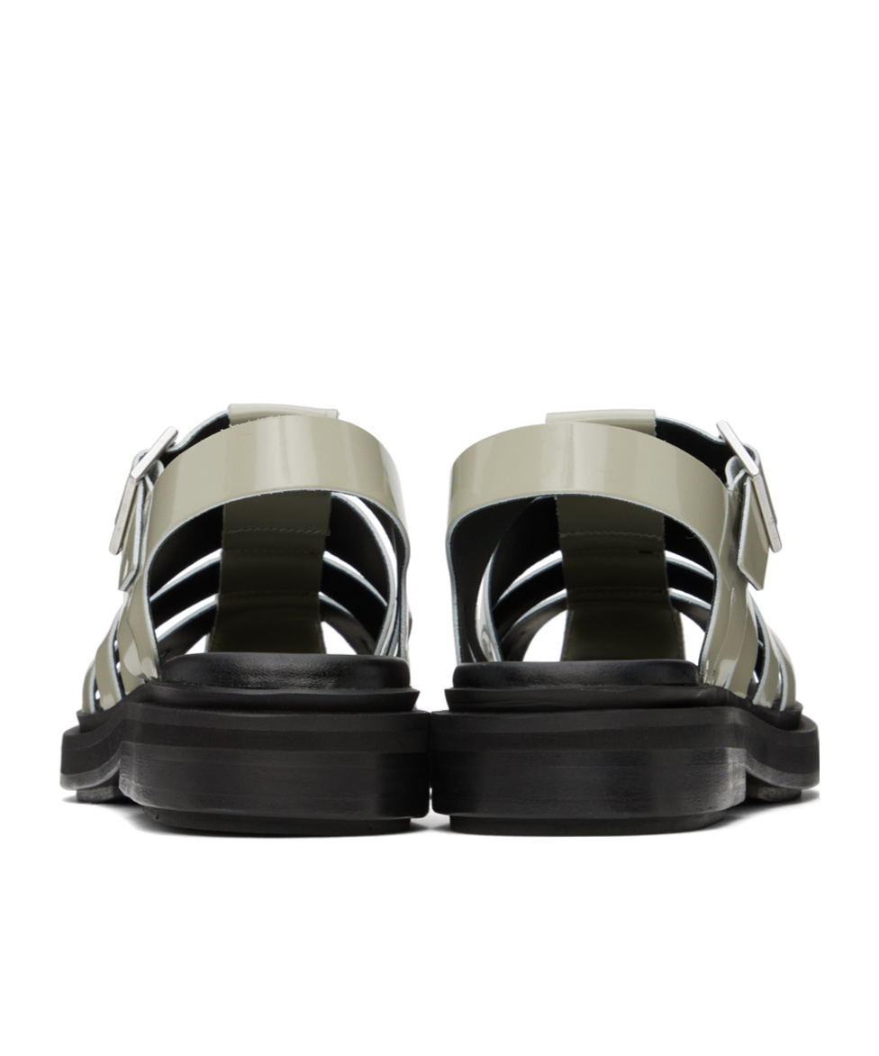 Ami Alexandre Mattiussi Anatomical Toe Hale-heeled Sandals In Black
