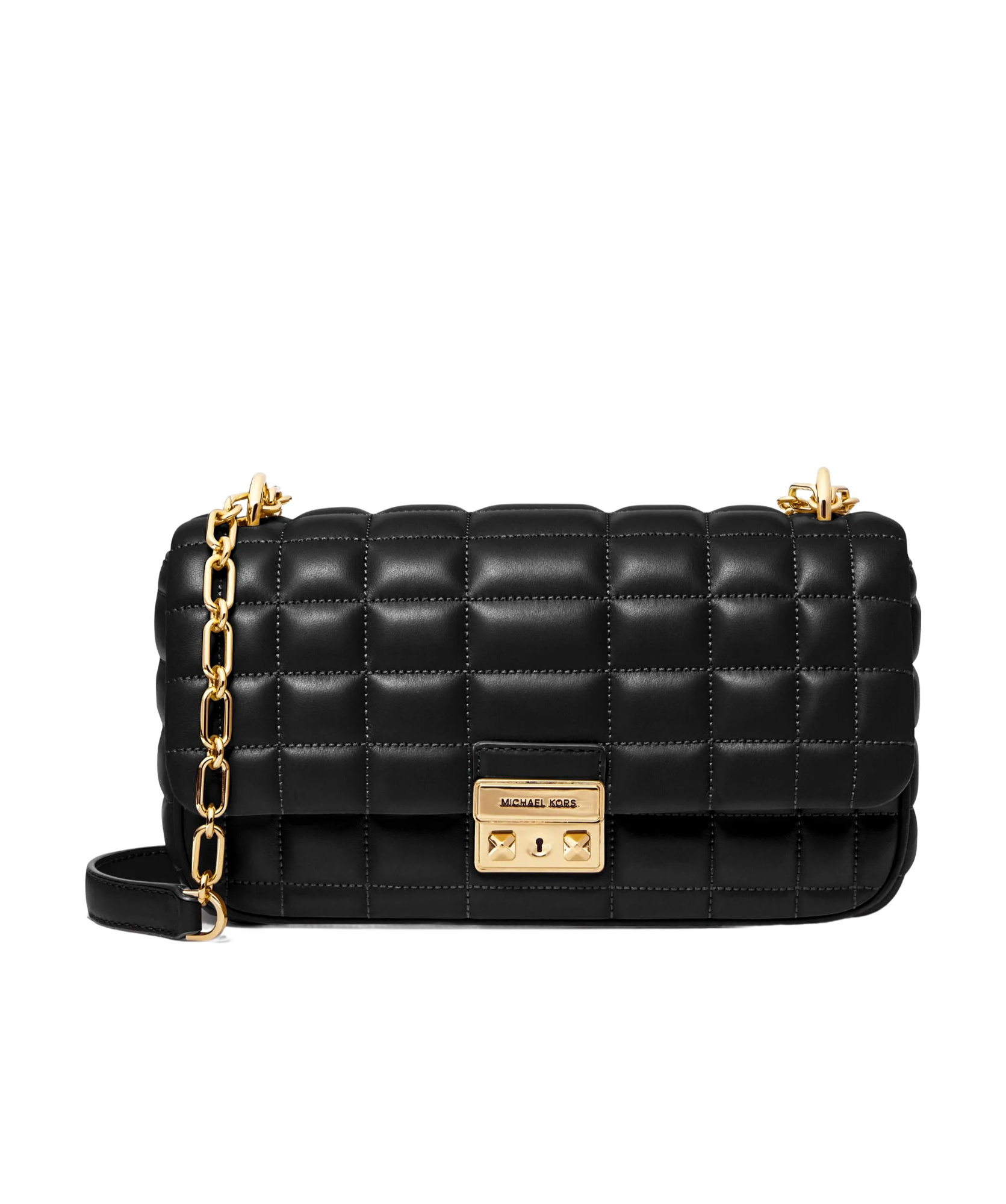 Michael Michael Kors Tribeca Quilted Leather Shoulder Bag In Black