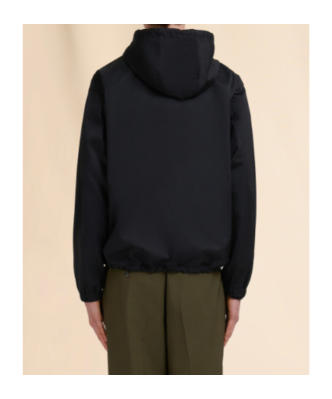 Marni Hooded Zip-up Jacket In Black