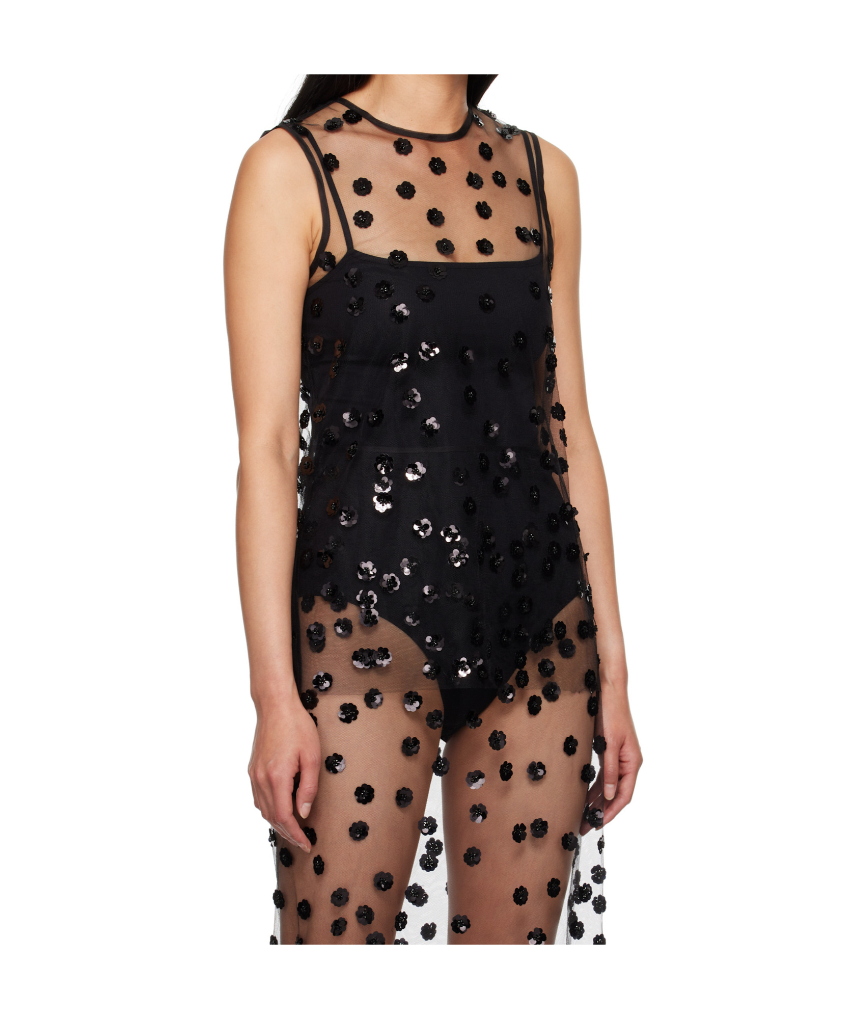 Cecilie Bahnsen Black Utania Tank Top