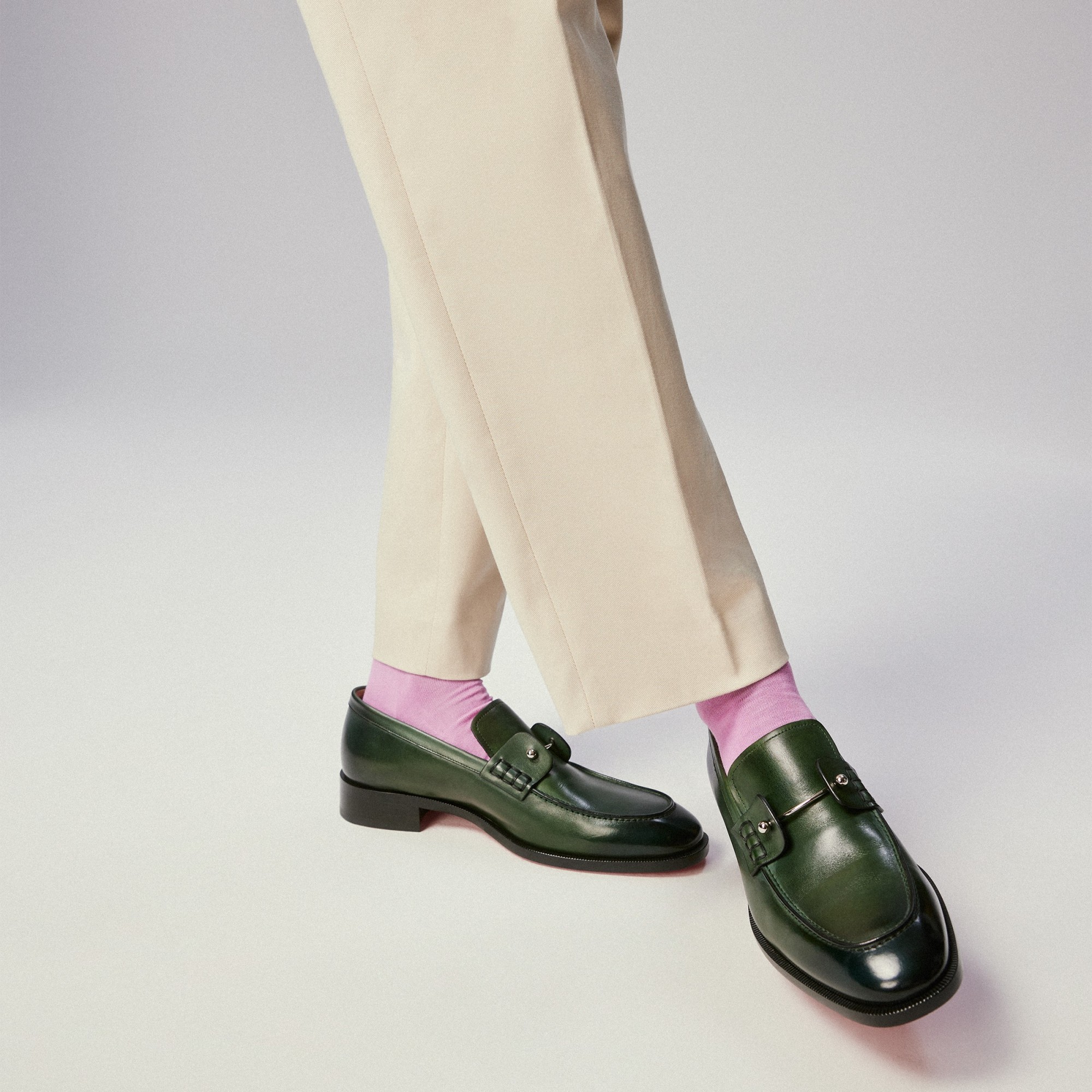 Christian Louboutin Chambelimoc Loafer In Tropical Coloured Leather Men