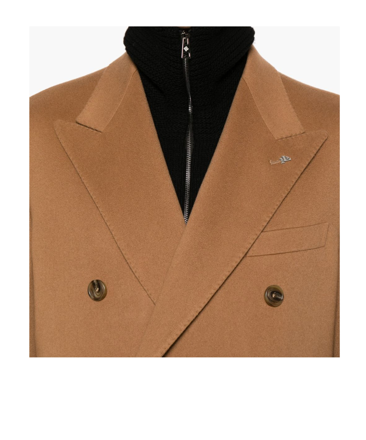 Tagliatore Double-breasted Coat In Brown
