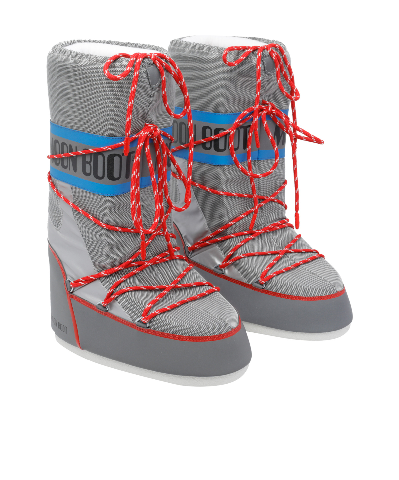 Moon Boot Round-toed Ankle Boots In Gray