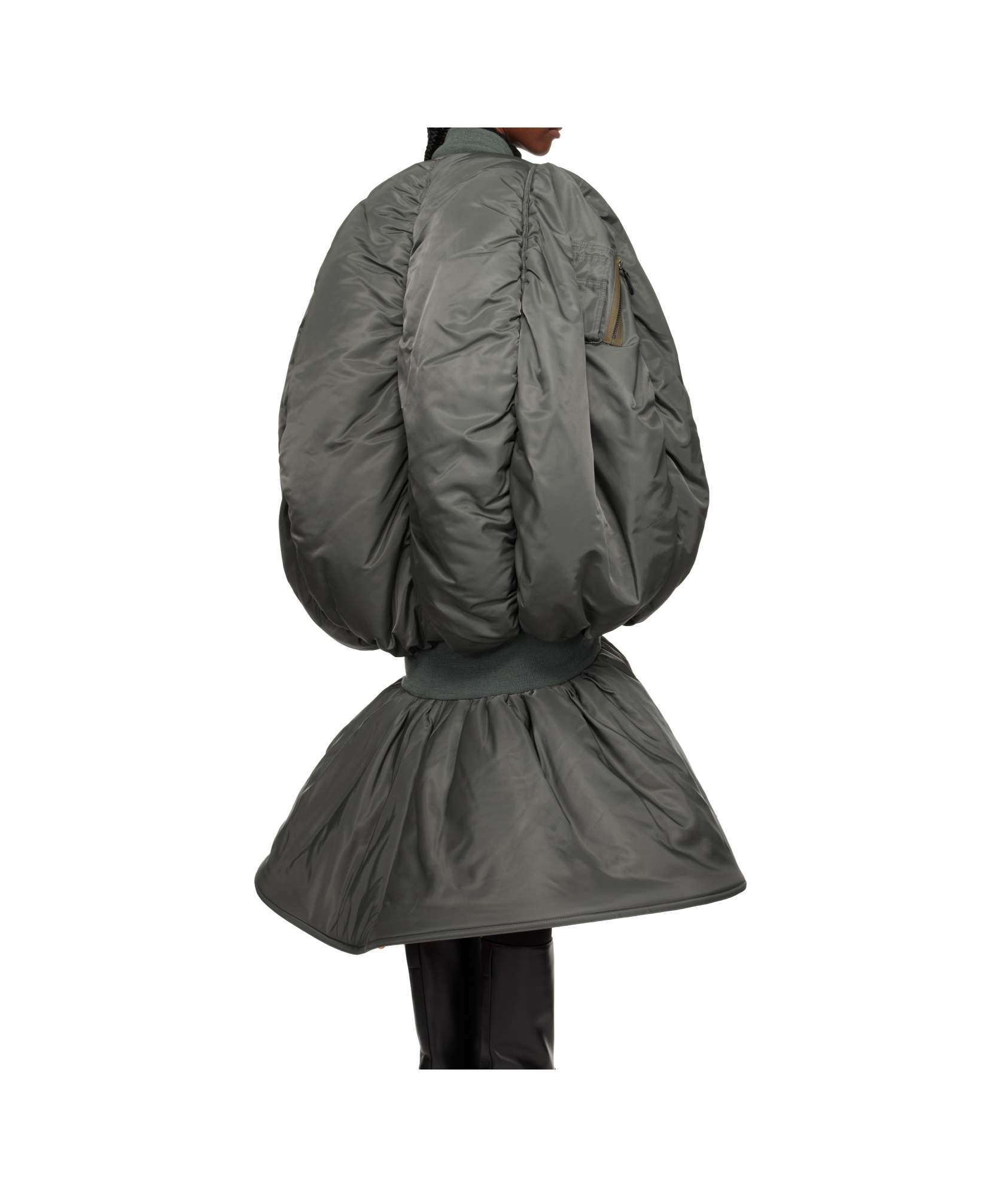 Junya Watanabe Khaki Bomber Maxi Dress In Green