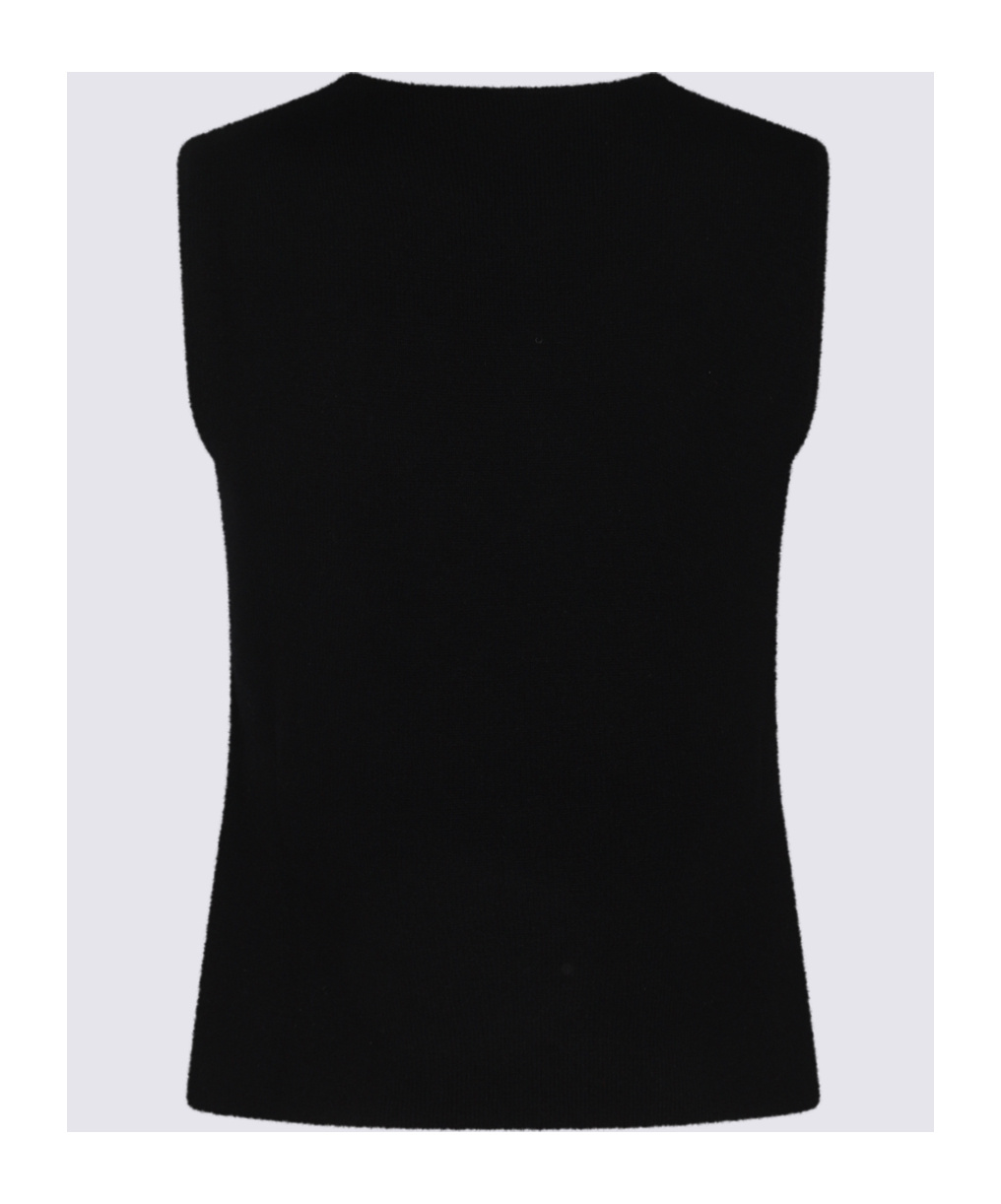 Max Mara Sleeveless Knitted Vest In Black