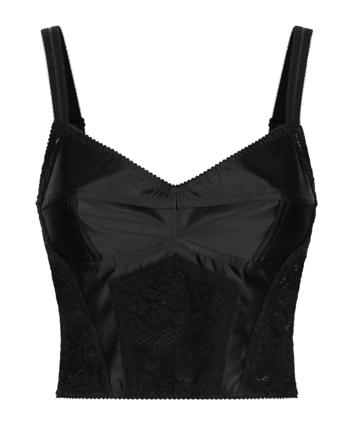 Shop Dolce & Gabbana Corset Bustier Top In Black