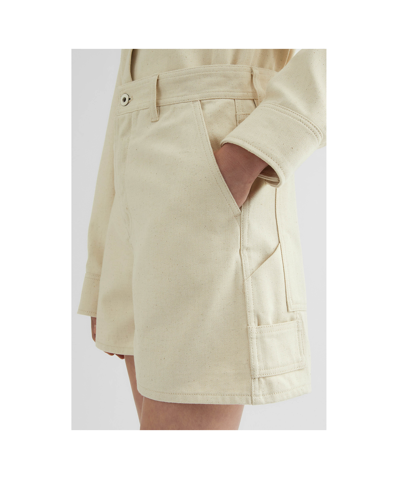 Jil Sander High-rise Denim Shorts In Nude