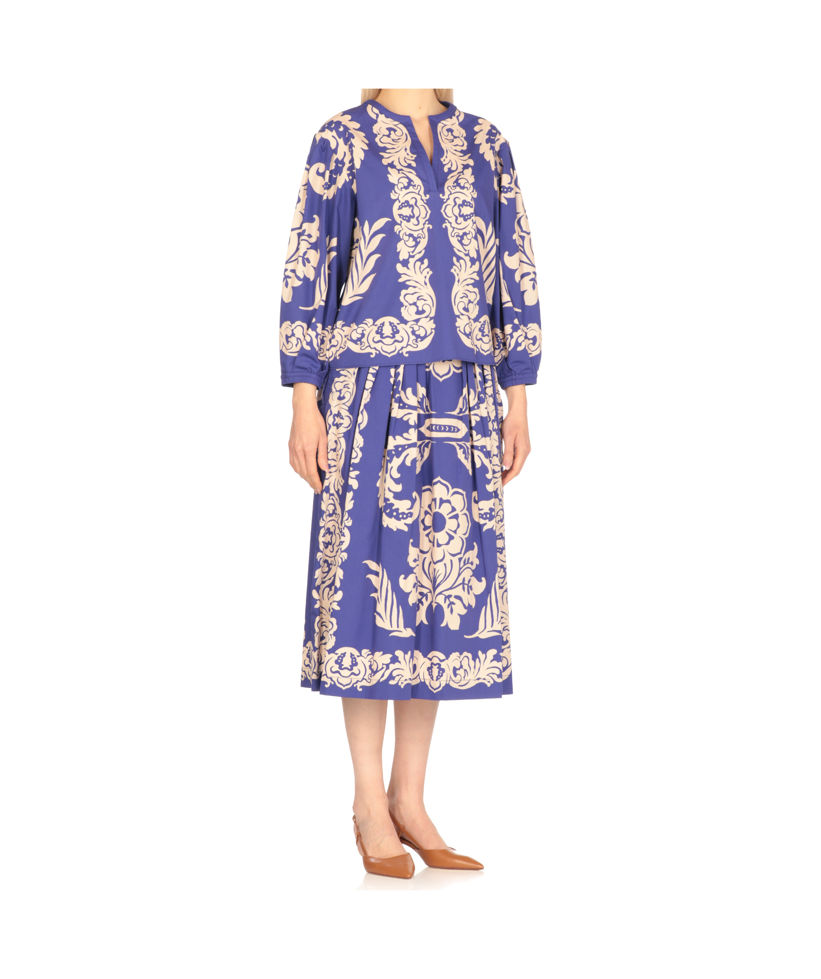 Etro Blue And White Paisley Blouse