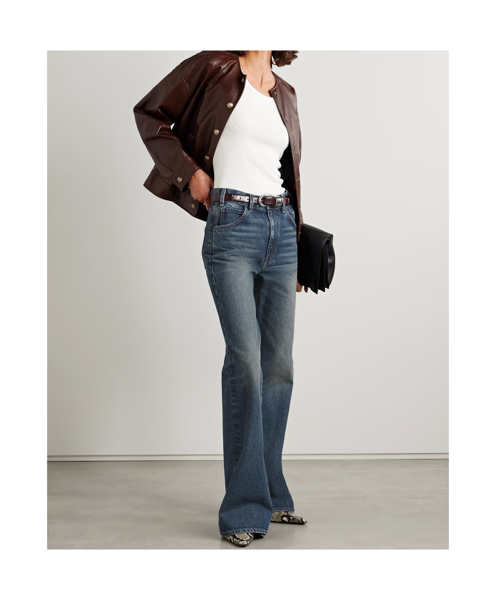 Nili Lotan Roe Flared Jeans In Blue