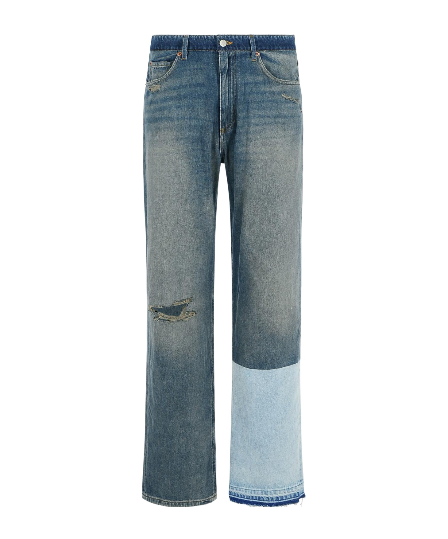 Mm6 Maison Margiela Belt-loop Jeans In Gray