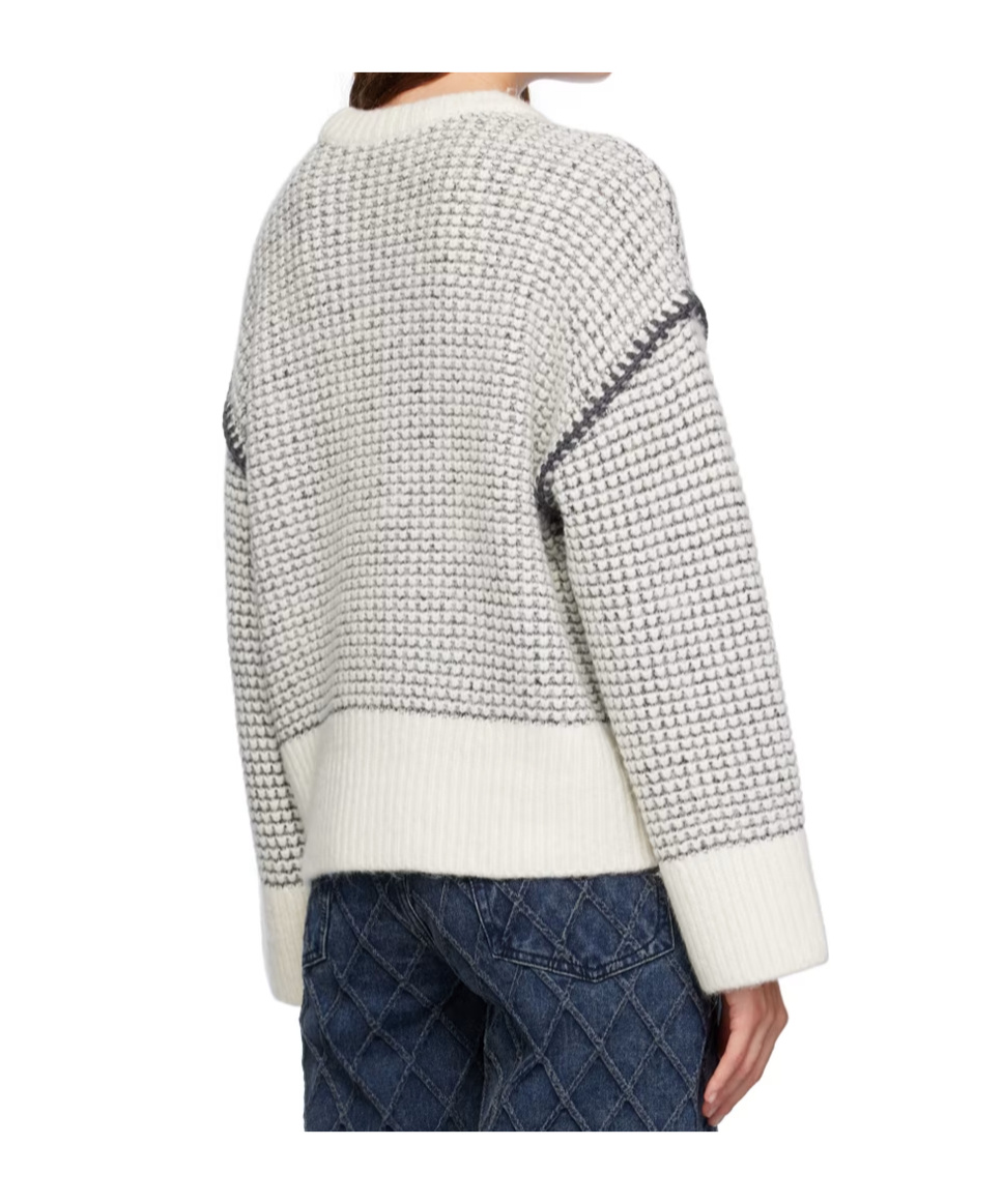 Shop Rag & Bone Katie Checked Sweater In White