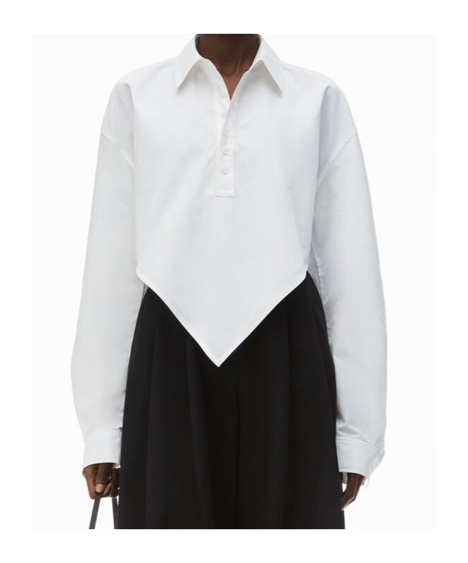 ALEXANDER WANG POINTED HEM BLOUSE 