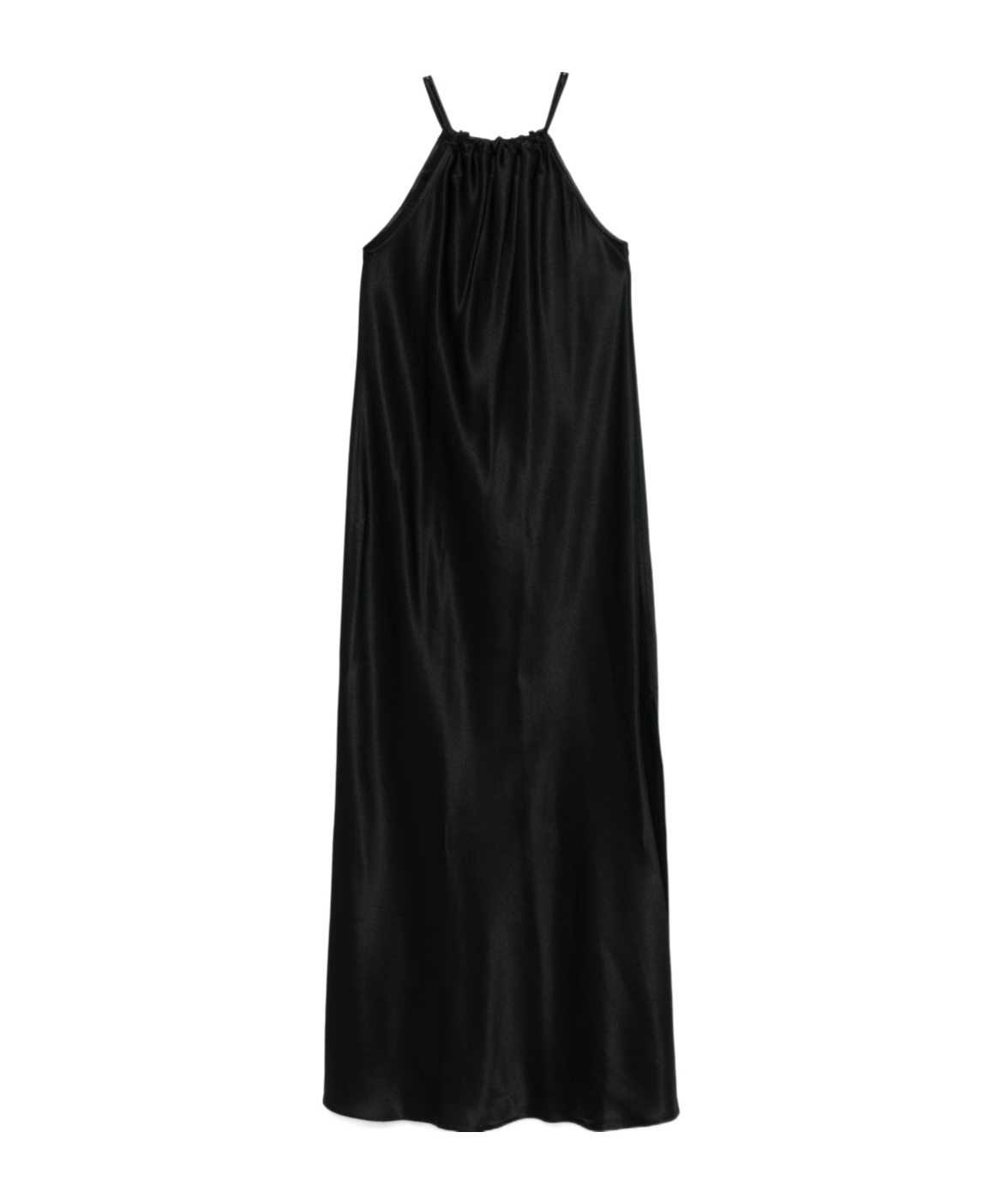 Antonelli Black Silk Blended Midi Dress