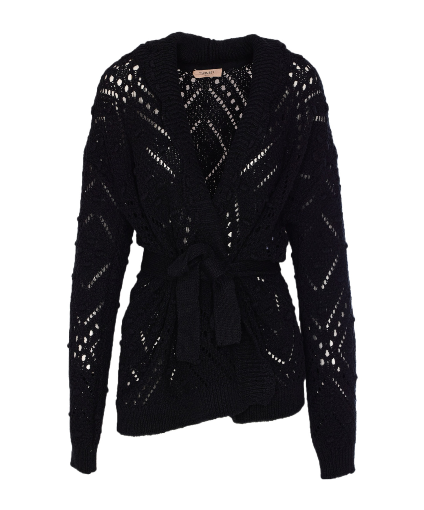Shop Twinset Knitted Cardigan With Belt