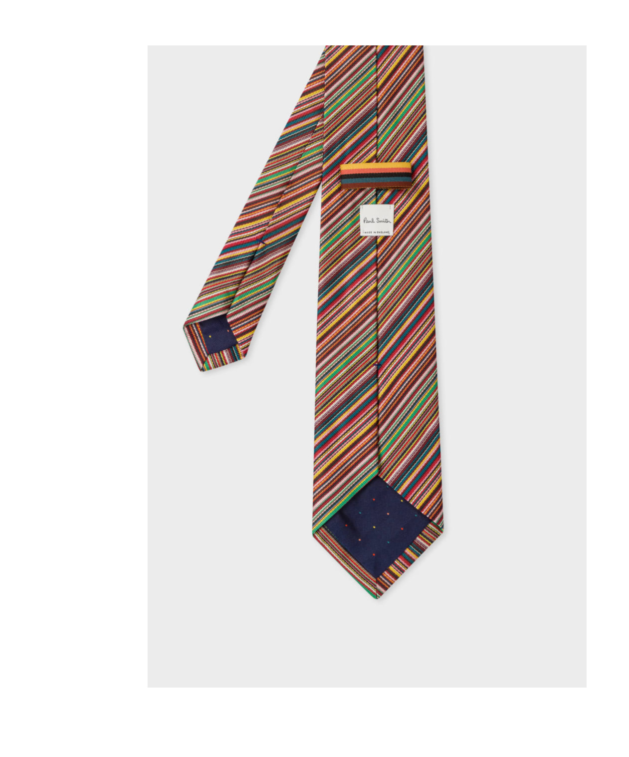 Paul Smith Diagonal-stripe Silk Tie In Multicolor