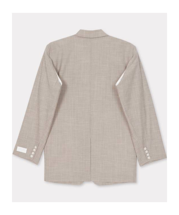 Kenzo Long-sleeved Wool Suit Jacket In Nude