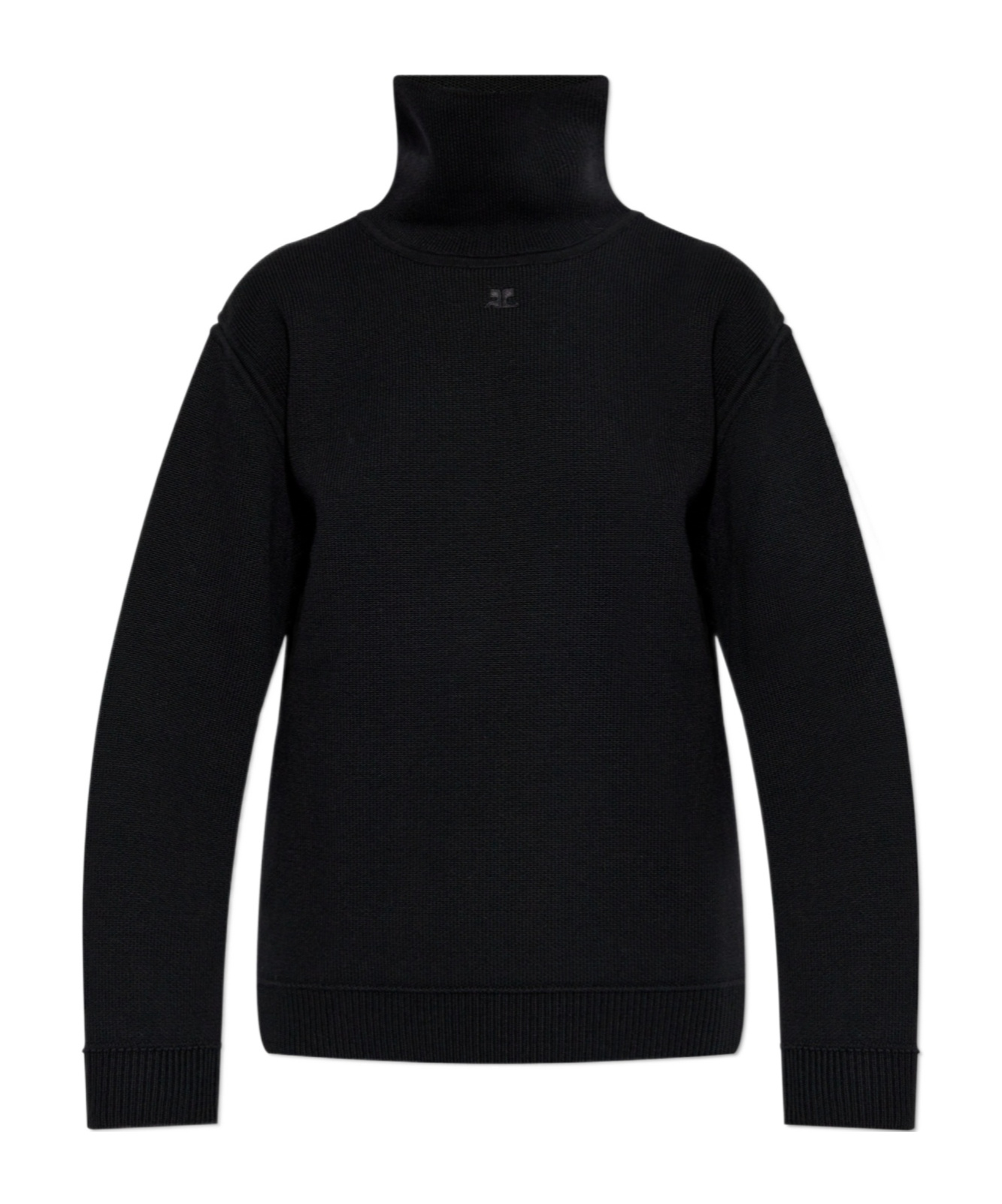 Shop Courrèges Long-sleeved Sweater In Black