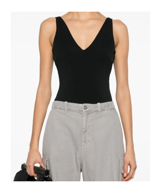 Entire Studios V-neck Bodysuit In Black
