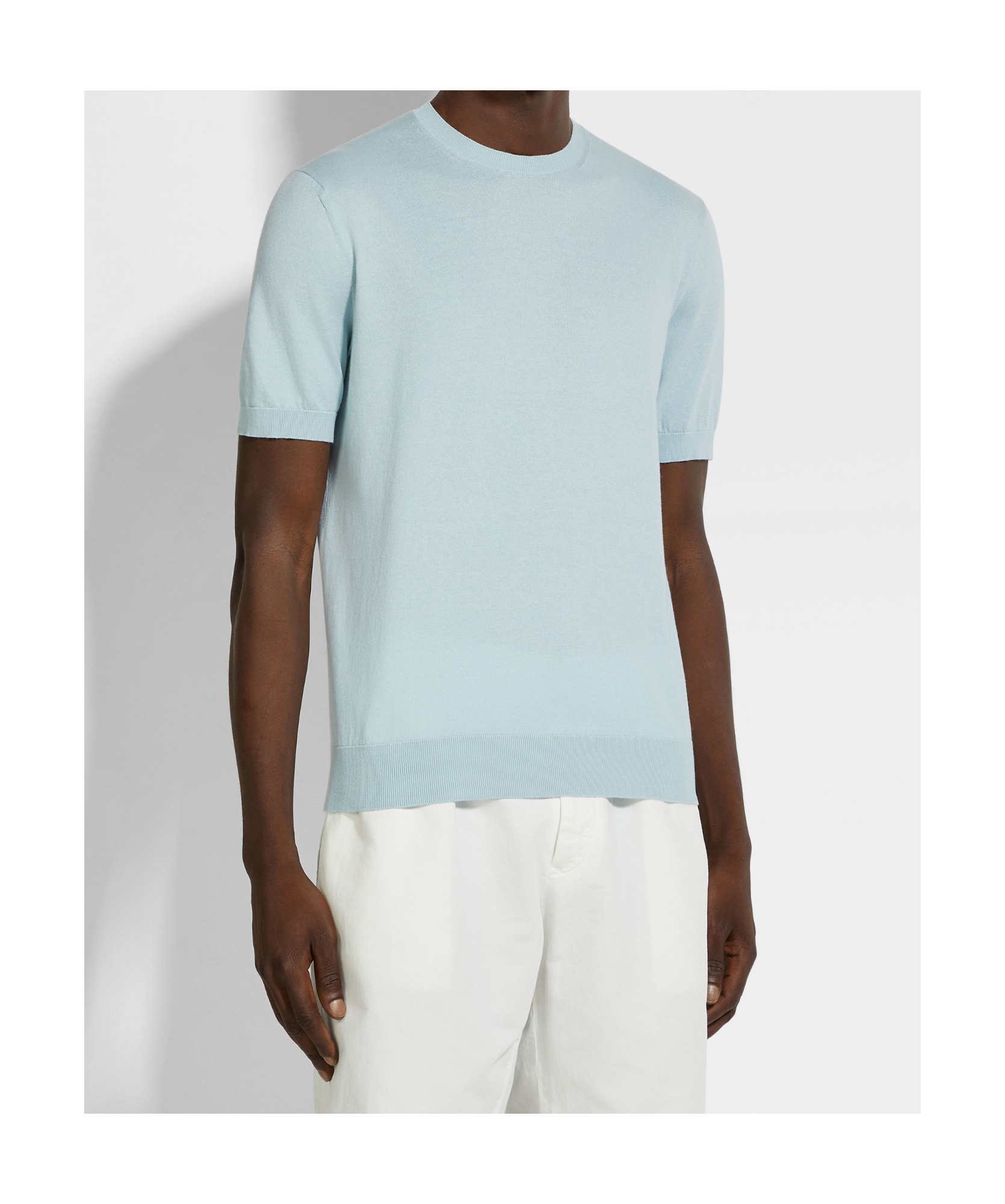 Shop Zegna Cotton T-shirt In Blue