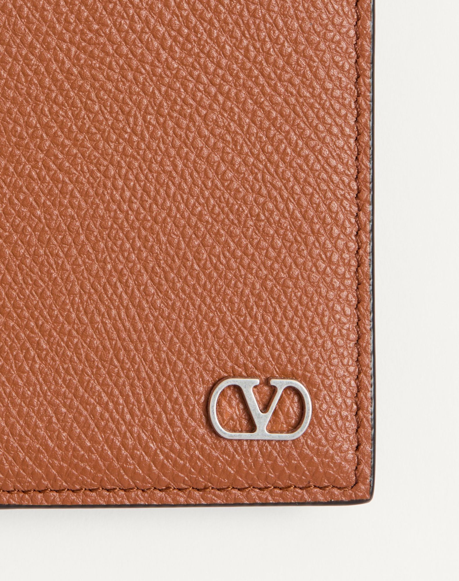 Valentino Vlogo Signature Credit Card Bag In Brown