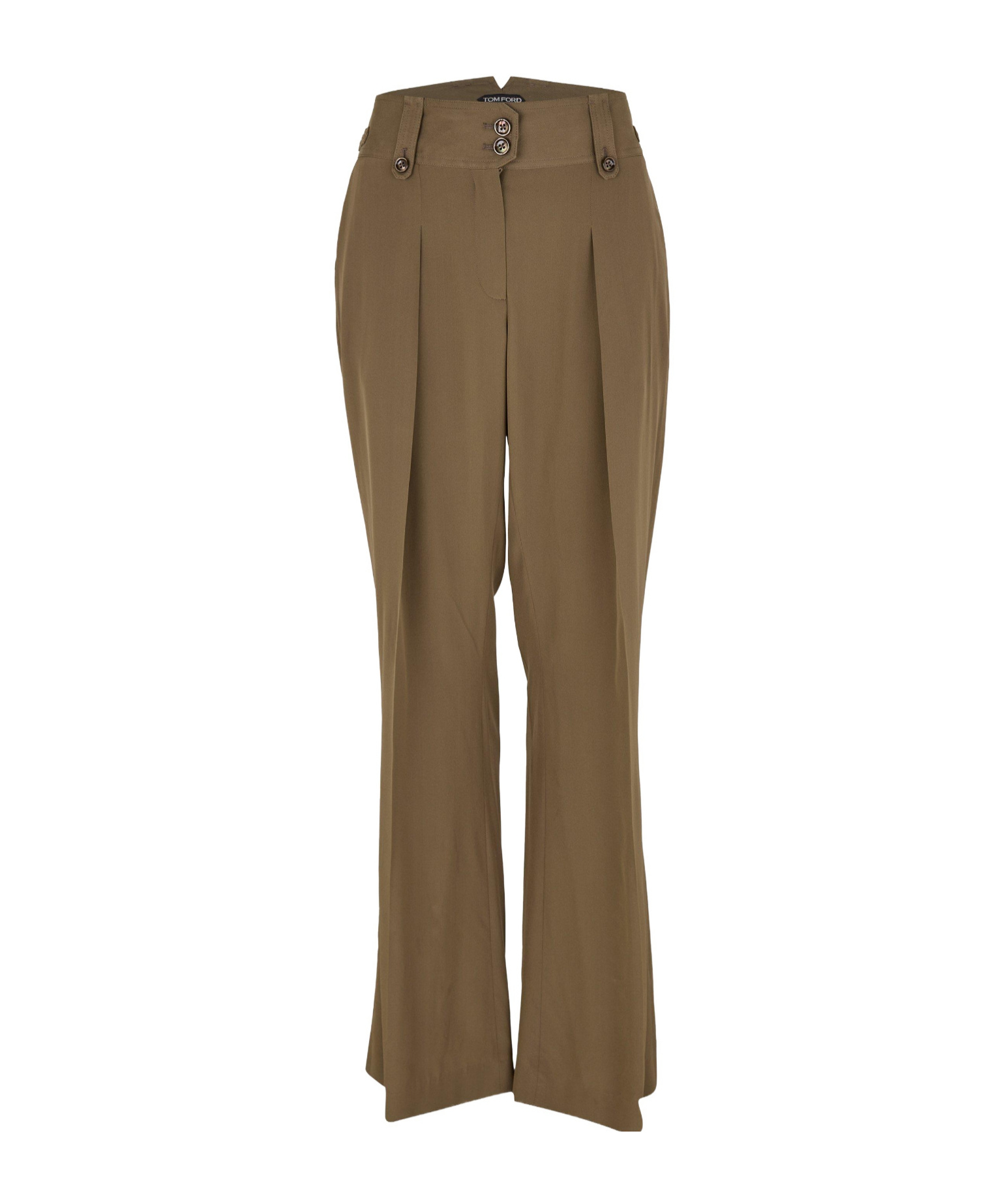 Tom Ford Wide Leg Trousers In Green