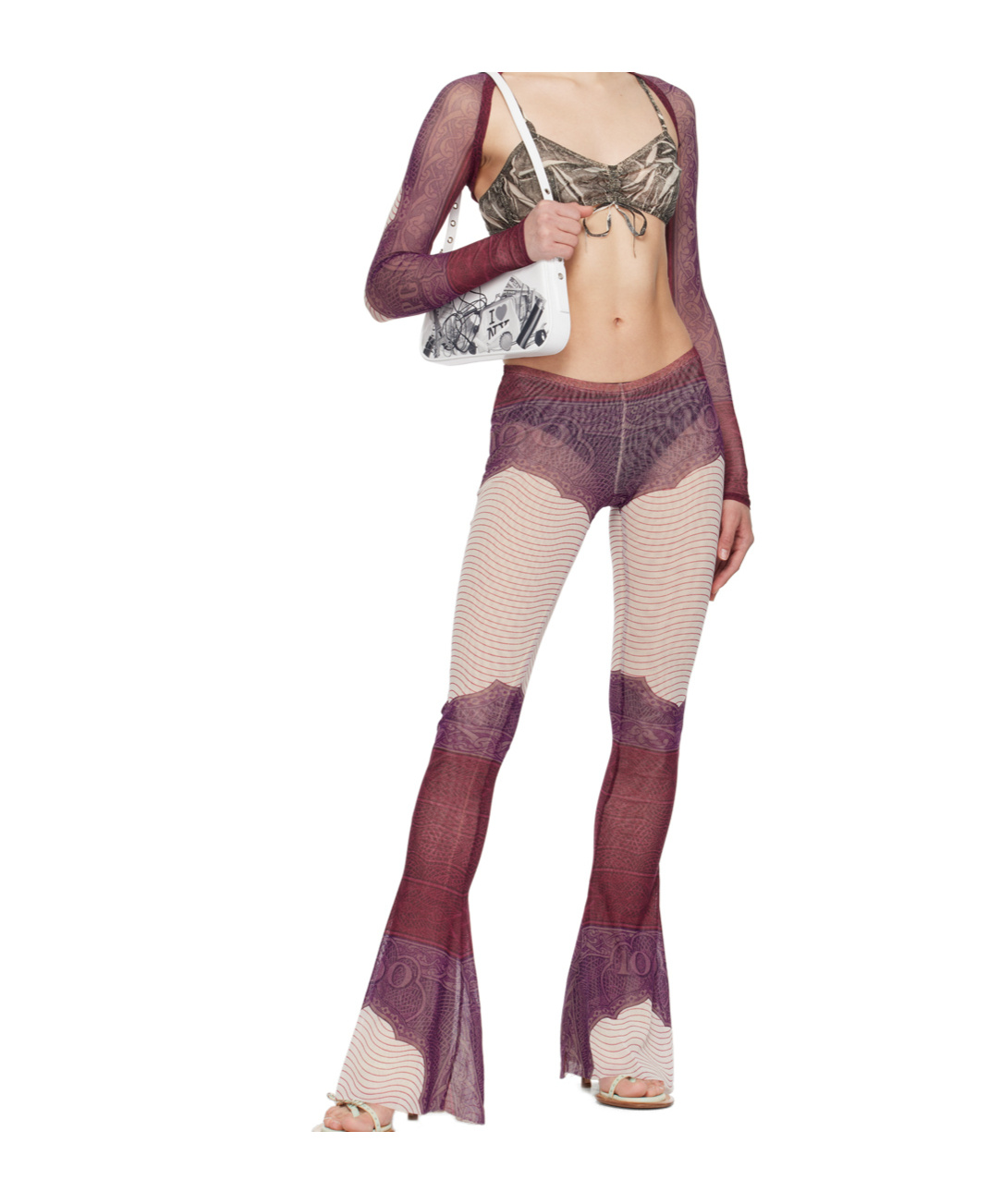 Jean Paul Gaultier Printed Trousers In Multi
