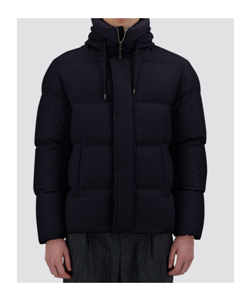 Herno Bomper Uin Cashmere And Silk Down Jacket In Black