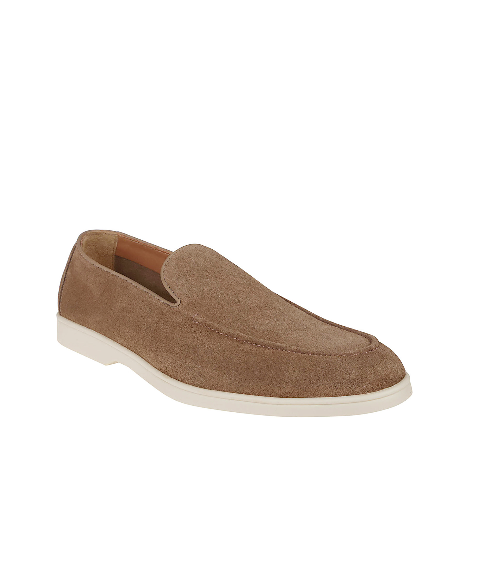 Doucal's Round Toe Loafers In Brown