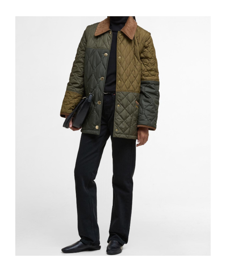 Barbour Lorrie Quilted Jacket In Green