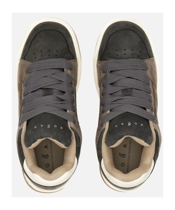 Hogan Chamallow Suede Panels Sneakers In Multicolor